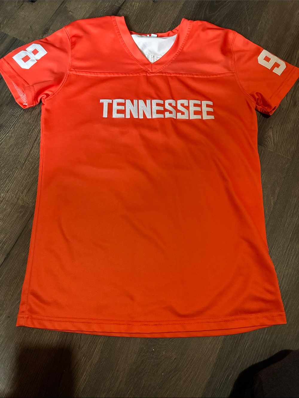 Nike Orange Football Jersey with White Numbers